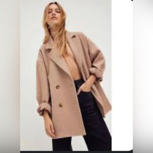 Free People Double-breasted slouchy blazer, nwt